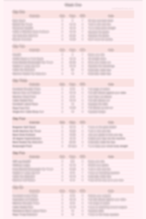 Advanced Gym Program